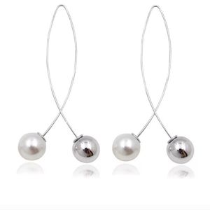 Hanging Imitation Pearl Earrings